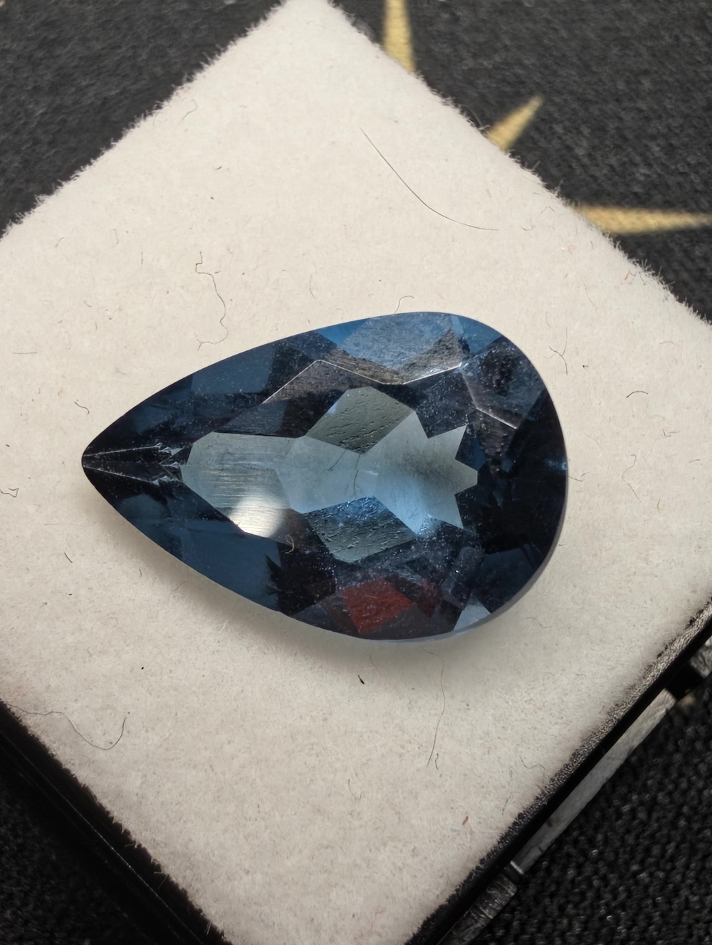 Sold: 6.75 Carat London Blue Topaz Pear Cut Loose Gemstone